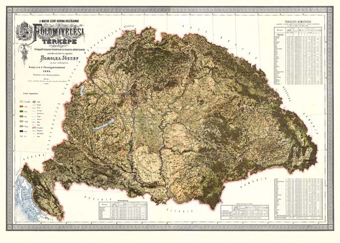  A magyar Szent Korona országainak földmívelési térképe